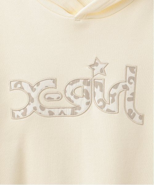 「X-girl Stages」 「KIDS」プルオーバーパーカー 110cm アイボリー キッズ_画像4