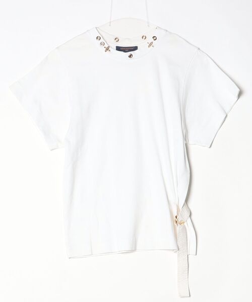 LOUIS VUITTON ホワイト サイドライン　半袖Tシャツ Sサイズ LOUIS VUITTON（ルイ・ヴィトン） サイドストラップシャツ 半袖