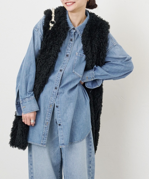「JOURNAL STANDARD」 長袖シャツ FREE ネイビー レディースの画像