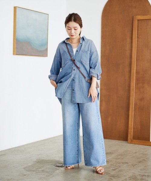 「JOURNAL STANDARD」 長袖シャツ FREE ネイビー レディースの画像
