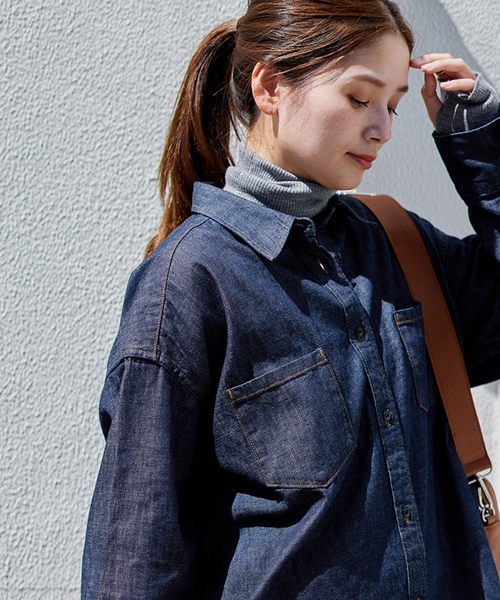 「JOURNAL STANDARD」 長袖シャツ FREE ネイビー レディースの画像