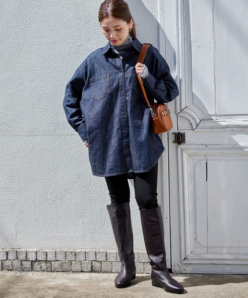 「JOURNAL STANDARD」 長袖シャツ FREE ネイビー レディースの画像