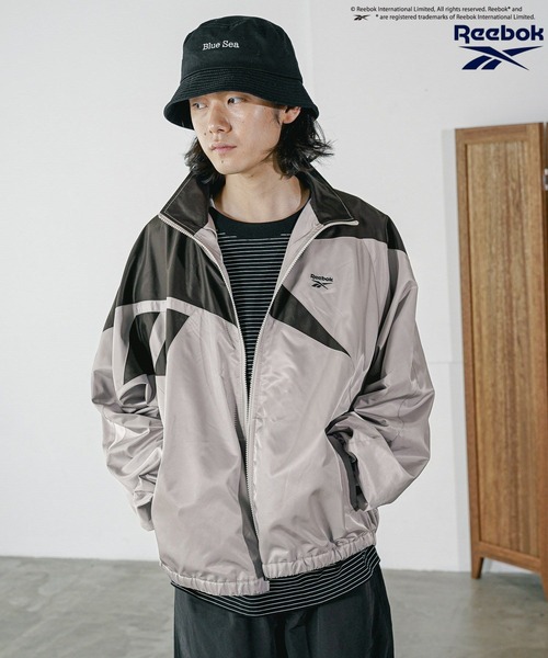 Reebok（リーボック） ナイロンブルゾン MEDIUM ホワイト×ブルー