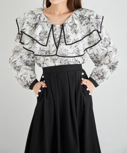 「tocco closet」 長袖ブラウス M ブラック レディース_画像3