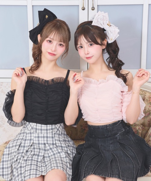 LAFARY（ラファリー） オフショルチュールトップス レディース