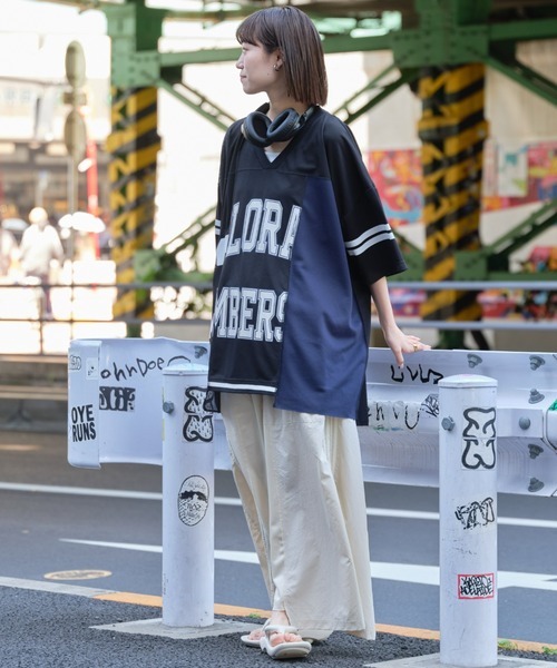 「etsinta」 半袖Tシャツ ONE SIZE レッド レディース_画像7