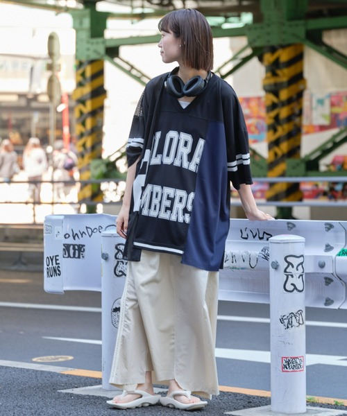 「etsinta」 半袖Tシャツ ONE SIZE レッド レディース_画像8