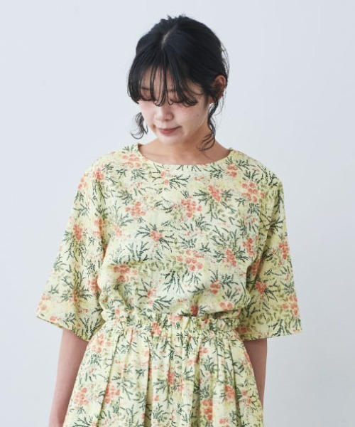 mensha!（メンシャ） ブラウス シャツ ヴィンテージライクな 花柄