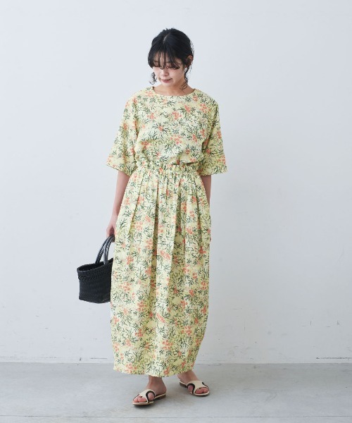mensha!（メンシャ） ブラウス シャツ ヴィンテージライクな 花柄