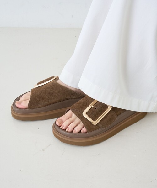 MOHI（モヒ） 厚底 サンダル 「MOHI/モヒ」スウェードバックルサンダル