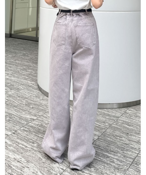 「Re:EDIT」 パンツ MEDIUM ブラック レディース_画像2