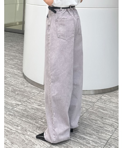 「Re:EDIT」 パンツ MEDIUM ブラック レディース_画像3