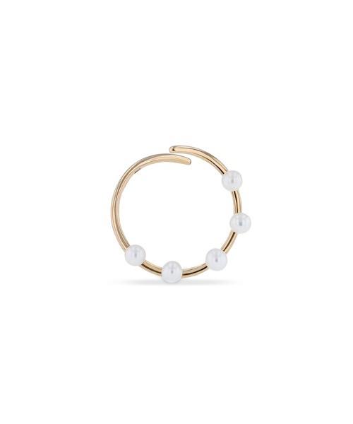 イヤーカフ K10YG 淡水パール イヤーカフ 片方売り レディースの画像