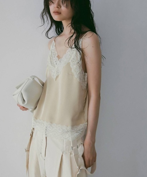 anuke（アンヌーク） キャミソール Satin Lace Camisole 62610425 