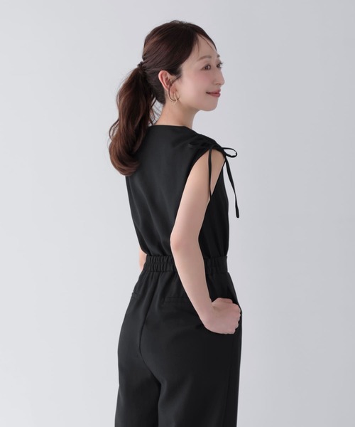 Mirenue サロペット オーバーオール ショルダーシャーリングサロペット