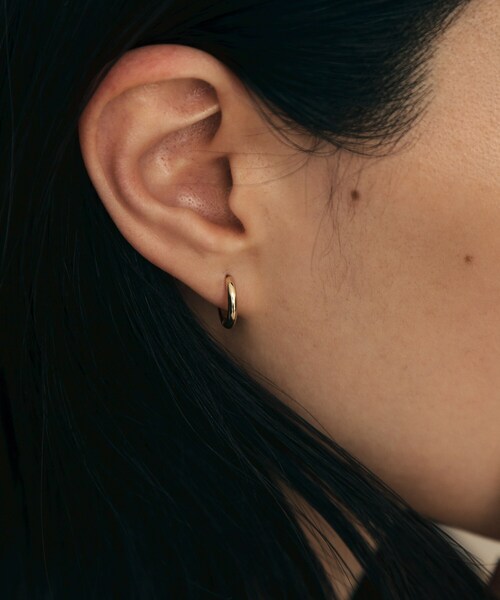 COCOSHNIK（ココシュニック） ピアス K10丸線 中折れピアス レディース