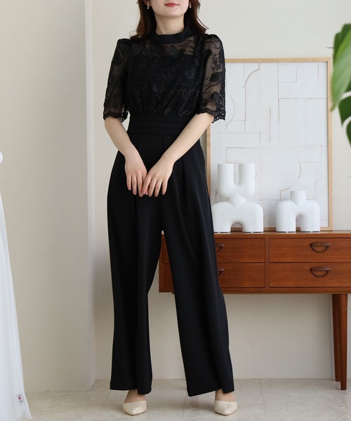 「TRUDEA」 オールインワン MEDIUM チャコールグレー レディース_画像5