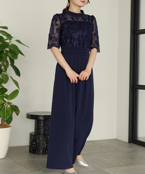 「TRUDEA」 オールインワン MEDIUM チャコールグレー レディース_画像9