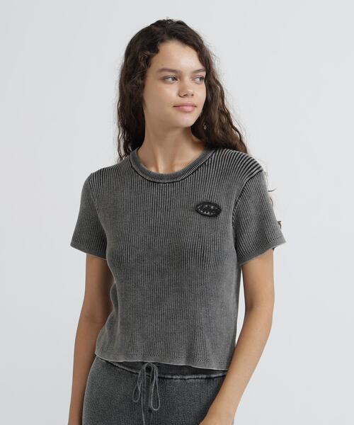 AVIREX（アヴィレックス） tシャツ 半袖 VINTAGE WASH WAPPEN KNIT
