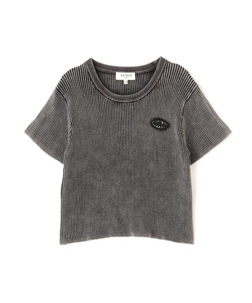 AVIREX（アヴィレックス） tシャツ 半袖 VINTAGE WASH WAPPEN KNIT