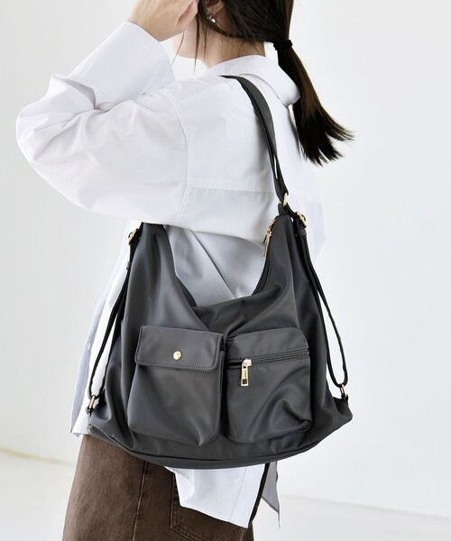 quaranciel ショルダーバッグ バッグ 「撥水加工」3WAY ナイロン