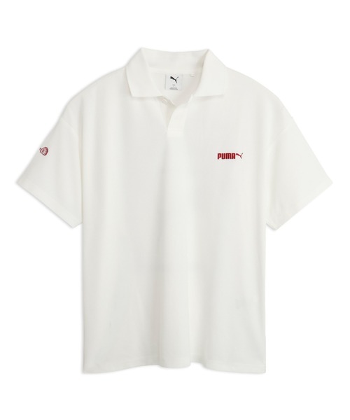 Puma × CLUBHAUS Relax Polo - Puma White PUMA（プーマ） ポロシャツ 半袖 メンズ ゴルフ PUMA x CLUBHAUS