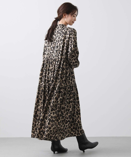 「Gready Brilliant」 長袖ワンピース 38 ベージュ レディース_画像4