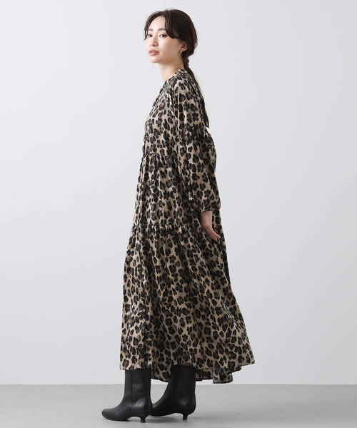「Gready Brilliant」 長袖ワンピース 38 ベージュ レディース_画像5