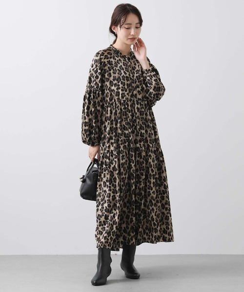 「Gready Brilliant」 長袖ワンピース 38 ベージュ レディース_画像6