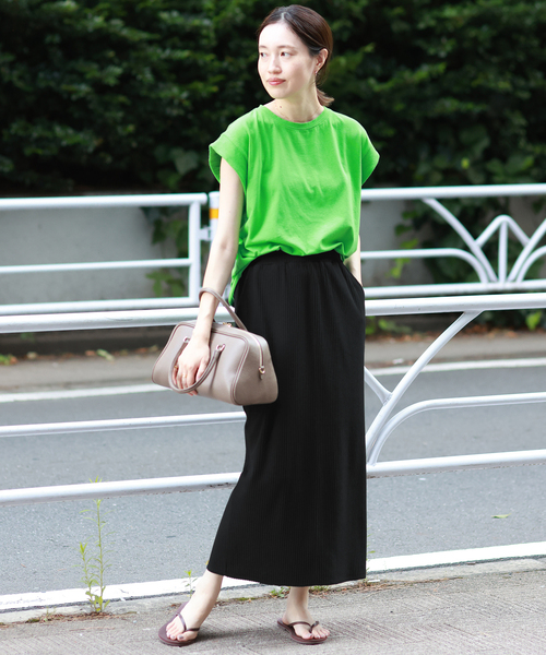 SLOBE IENA スカート プリーツリブアイラインスカート