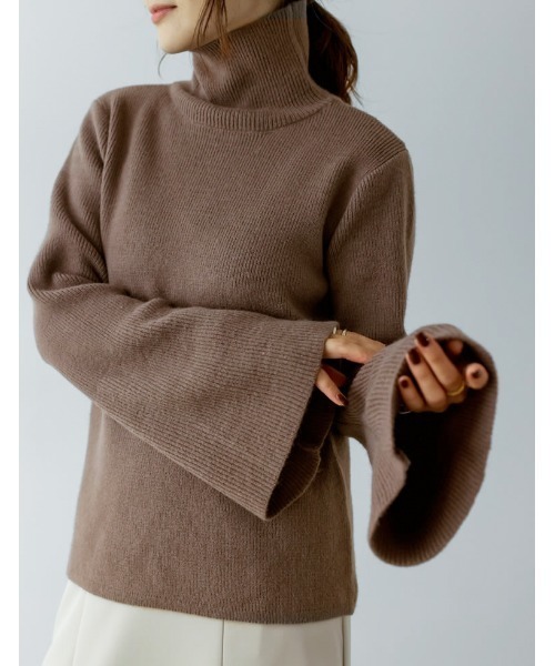 Re:EDIT（リエディ） ニット セーター アルパカタッチフレアスリーブ