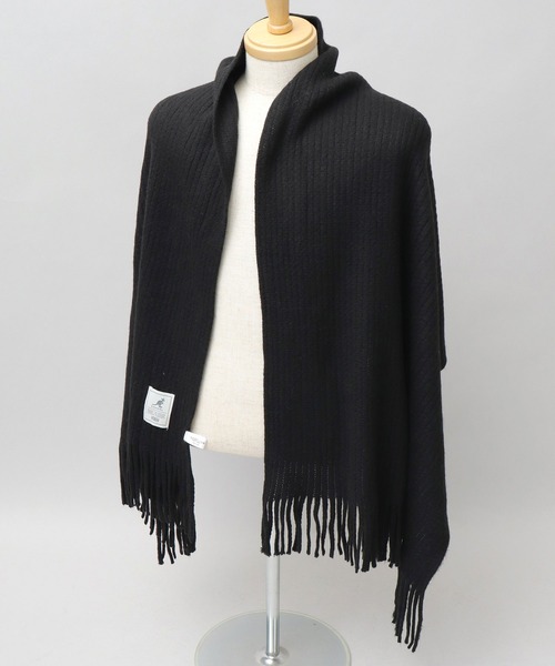 KANGOL（カンゴール） マフラー リブラッセル編み アクリルニット 大判