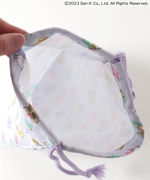 BREEZE ポーチ すみっコぐらし_総柄巾着Mサイズ キッズ 子供