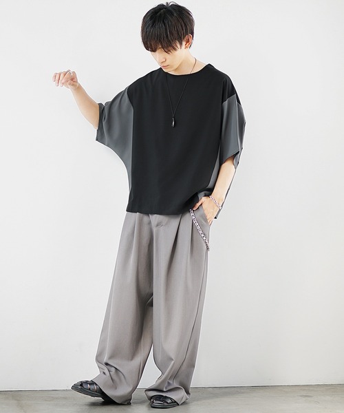 MinoriTY tシャツ 「MinoriTY」切り替えドルマンビッグTシャツ