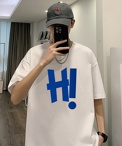 ARCHIVER tシャツ 「Bz」Hi!プリントオーバーサイズ半袖Tシャツ