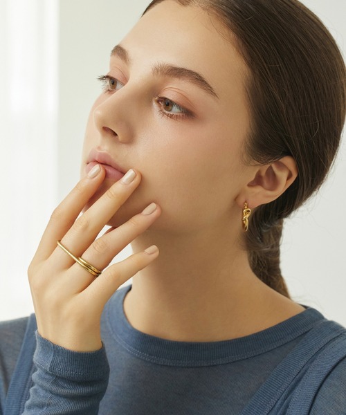 【CELINE】Knot Double Hoops ノットダブルフープ ピアス CELINE ☆ ノット ダブル イアリング ピアス GOLD / SILVER