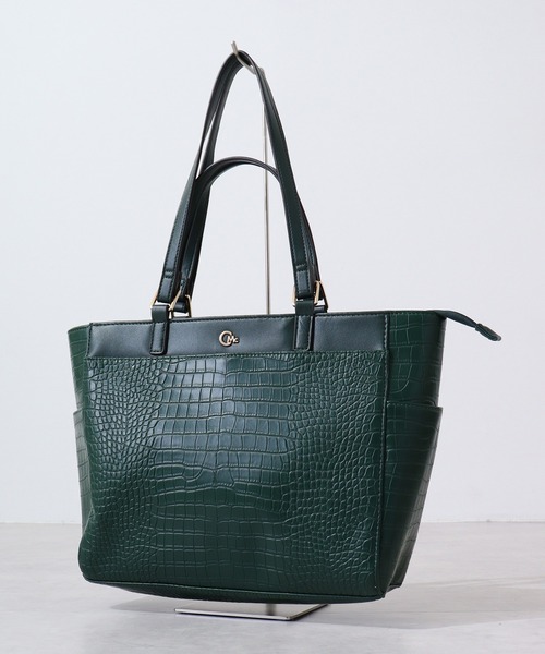極美品✨ユナイテッドアローズ　トートバッグ　クロコ型押し　レザー　黒　A4　肩掛 極美品✨ユナイテッドアローズ トートバッグ クロコ型押し