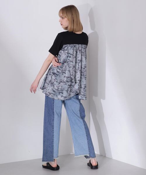 AVIREX tシャツ 「直営店限定」SATIN CAMO PRINT TUNIC/サテン