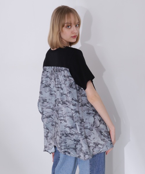 tシャツ Tシャツ レディース 「直営店限定」SATIN CAMO PRINT TUNIC/サテンカモプリントチュニック｜zozo｜03