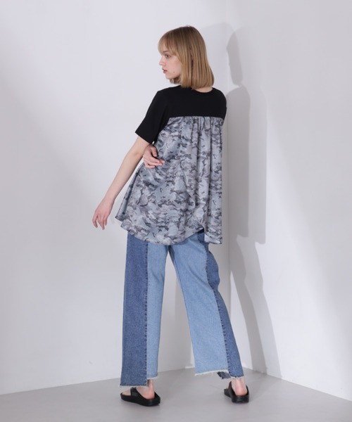 tシャツ Tシャツ レディース 「直営店限定」SATIN CAMO PRINT TUNIC/サテンカモプリントチュニック｜zozo｜09