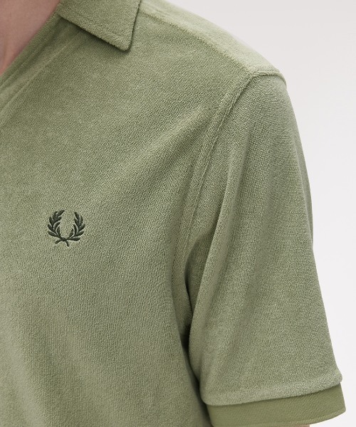 FRED PERRY ポロシャツ Open Collar Towelling Polo／オープン