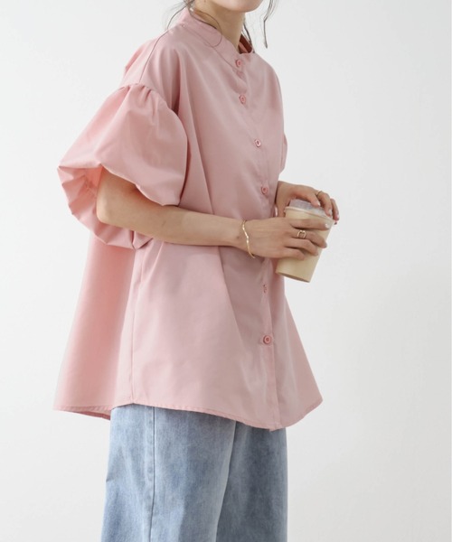 未使用 人気 作家【lajournee】リネンバルーンスリーブブラウス ピンク 未使用 人気 作家【lajournee】リネンバルーンスリーブブラウス ピンク