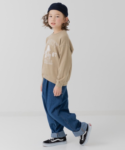 DOUBLE.B デニム風ワッペントレーナー &パンツセット130cm Amazon | [B WESTSIDE”B”BOYS DAWN．OF