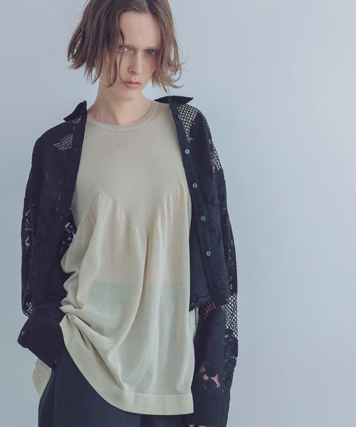 ニット セーター C/Ny sheer flare tops(シアーフレアトップス) レディース DRESSLAVE ニット セーター C/Ny sheer flare tops(シアーフレア