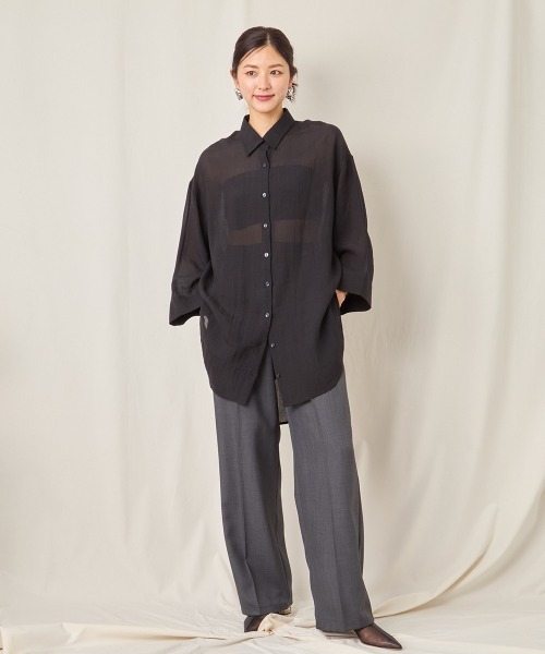 CIEL'AIR ブラウス シャツ LINEN BIG SH レディース : ZOZOTOWN