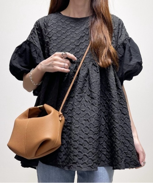 チュニック ジャガード 袖ドッキング トップス : ZOZOTOWN Yahoo!店