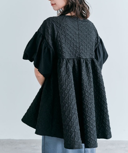 チュニック ジャガード 袖ドッキング トップス : ZOZOTOWN Yahoo!店