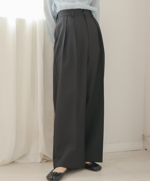 BAB スラックス パンツ 「S・M・Lサイズ展開」ツータックワイド