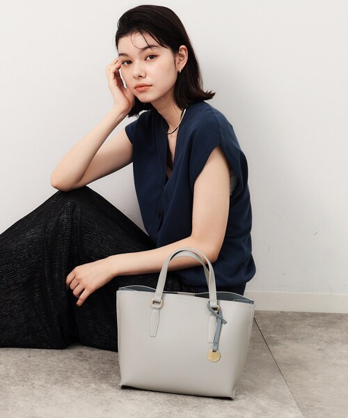トートバッグ Circle Punch Medium Tote Bag (2 COLOR) COLORFUL DAYS】バイカラースケッチトートバッグ(バッグ・エコ