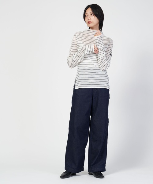 新品・未使用ORCIVAL オーシバル モックネックプルオーバーニット　ボーダー ORCIVAL（オーシバル） ニット セーター MOCK NECK PULLOVER モック